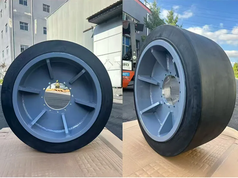 Anvelope 40x16x30 utilizate pe Podul de îmbarcare a pasagerilor